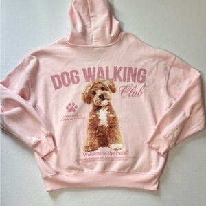 Zoe + Liv Pink Dog Walking Club Hoodie